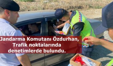 İl Jandarma Komutanı Özdurhan, Trafik noktalarında denetimlerde bulundu.