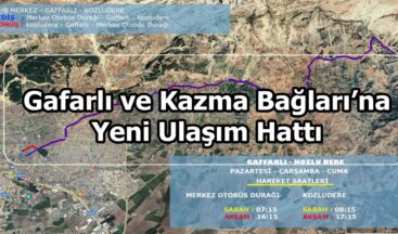Gafarlı ve Kazma Bağları’na Yeni Ulaşım Hattı.