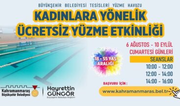 Büyükşehir’den Kadınlar İçin Ücretsiz Yüzme Etkinliği.