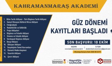 Kahramanmaraş Akademi’de Güz Dönemi Kayıtları Başladı!