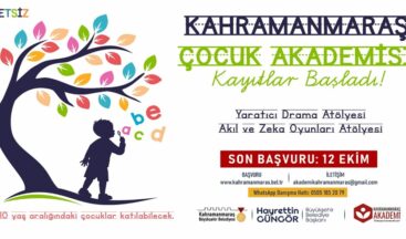 Kahramanmaraş Çocuk Akademisi Minikleri Bekliyor!