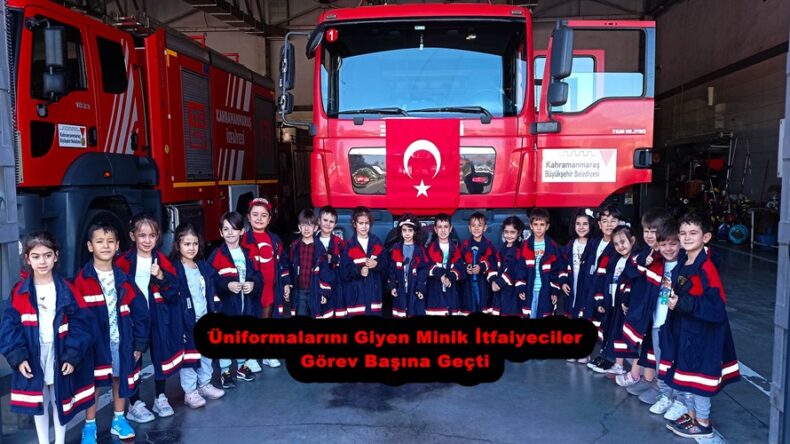 Üniformalarını Giyen Minik İtfaiyeciler Görev Başına Geçti.