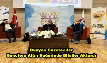 Duayen Gazeteciler Gençlere Altın Değerinde Bilgiler Aktardı.