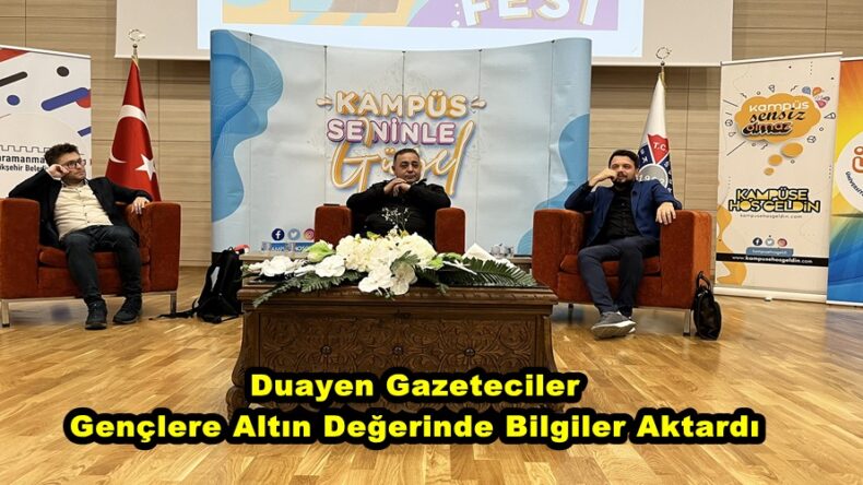 Duayen Gazeteciler Gençlere Altın Değerinde Bilgiler Aktardı.