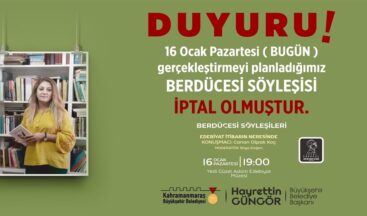 Canan Olpak Koç Söyleşisi İleri Bir Tarihe Ertelendi.