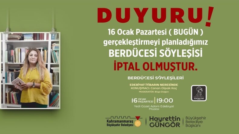 Canan Olpak Koç Söyleşisi İleri Bir Tarihe Ertelendi.