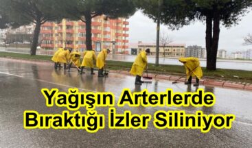 Yağışın Arterlerde Bıraktığı İzler Siliniyor.