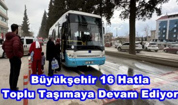 Büyükşehir 16 Hatla Toplu Taşımaya Devam Ediyor.