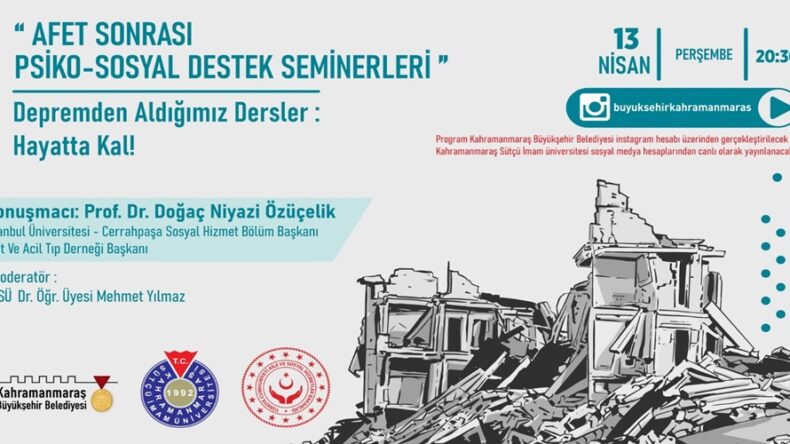 Afet Sonrası Psiko-Sosyal Destek Seminerleri Başlıyor!.