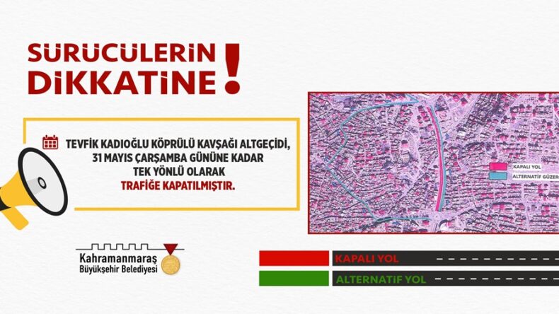 Büyükşehir’den Alternatif Güzergâh Uyarısı!