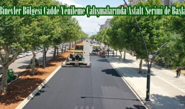 Binevler Bölgesi Cadde Yenileme Çalışmalarında Asfalt Serimi de Başladı.