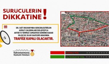 Büyükşehir’den Sürücülere Alternatif Güzergâh Uyarısı!