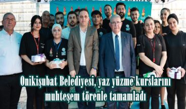 Onikişubat Belediyesi, yaz yüzme kurslarını muhteşem törenle tamamladı.