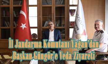 İl Jandarma Komutanı Yağan’dan Başkan Güngör’e Veda Ziyareti.