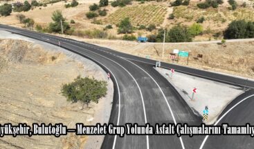 Büyükşehir, Bulutoğlu – Menzelet Grup Yolunda Asfalt Çalışmalarını Tamamlıyor.