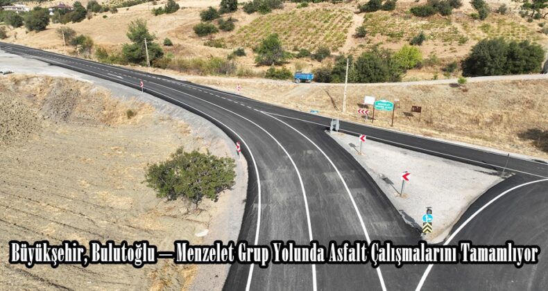 Büyükşehir, Bulutoğlu – Menzelet Grup Yolunda Asfalt Çalışmalarını Tamamlıyor.