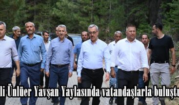 Vali Ünlüer Yavşan Yaylasında vatandaşlarla buluştu.