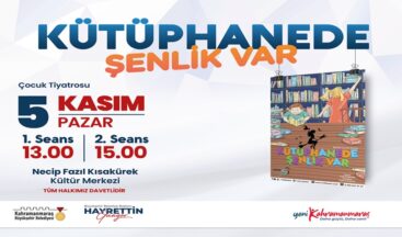 ‘Kütüphanede Şenlik Var’ Tiyatrosu Minik İzleyicilerini Bekliyor.