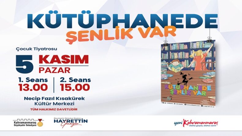 ‘Kütüphanede Şenlik Var’ Tiyatrosu Minik İzleyicilerini Bekliyor.