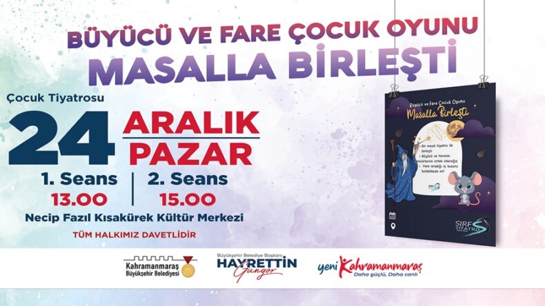 ‘Büyücü ve Fare’ Tiyatrosu Minik İzleyiciler İçin Sahnelenecek.