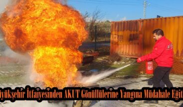 Büyükşehir İtfaiyesinden AKUT Gönüllülerine Yangına Müdahale Eğitimi.