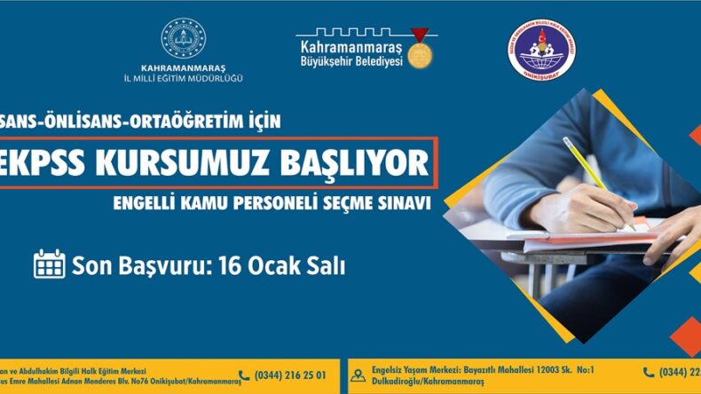 EKPSS Kursuna Ön Kayıtlar Sürüyor.