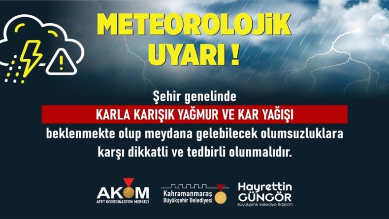 Büyükşehir’den Şehir Genelinde Yağış Uyarısı!