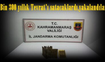 Bin 300 yıllık Tevrat’ı satacaklardı,yakalandılar.