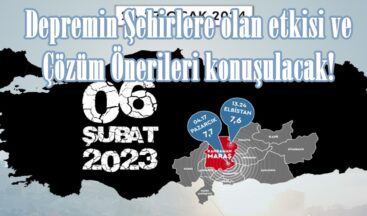 Depremin Şehirlere olan etkisi ve Çözüm Önerileri konuşulacak!