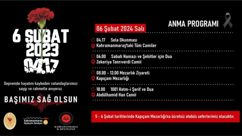 Asrın Felaketinin Yıl Dönümünde Anma Programı Düzenlenecek.