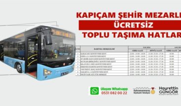 Büyükşehir, Kapıçam Mezarlığı İçin Ücretsiz Seferleri Duyurdu.