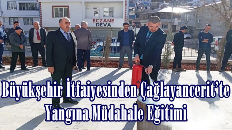 Büyükşehir İtfaiyesinden Çağlayancerit’te Yangına Müdahale Eğitimi.