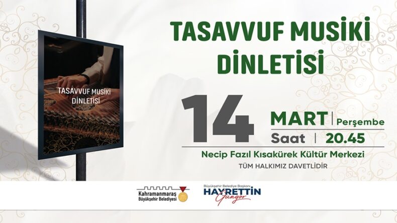 Büyükşehir’in Ramazan Ayı Etkinlikleri Tasavvuf Musiki Dinletisiyle Başlayacak!