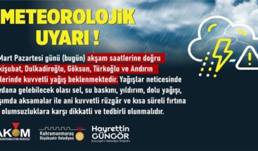 5 İlçede Kuvvetli Yağış Uyarısı!