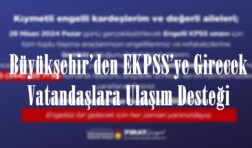 Büyükşehir’den EKPSS’ye Girecek Vatandaşlara Ulaşım Desteği.