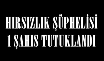 HIRSIZLIK ŞÜPHELİSİ 1 ŞAHIS TUTUKLANDI