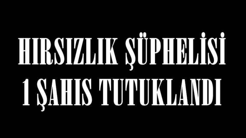 HIRSIZLIK ŞÜPHELİSİ 1 ŞAHIS TUTUKLANDI