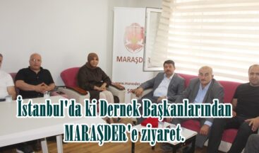 İstanbul’da ki Dernek Başkanlarından MARAŞDER’e ziyaret.