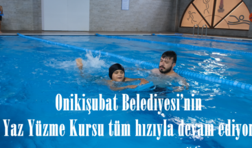 Onikişubat Belediyesi’nin Yaz Yüzme Kursu tüm hızıyla devam ediyor.