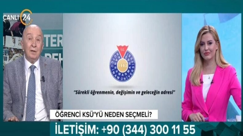 KSÜ Rektörü Prof. Dr. Alptekin Yasım, 24 TV’de ‘Tercih Rehberi’ Programına Konuk Oldu.