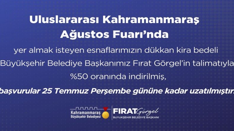 Başkan Görgel’in Talimatıyla Kira Ücreti Yarıya İndirildi.