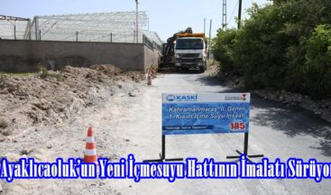 Ayaklıcaoluk’un Yeni İçmesuyu Hattının İmalatı Sürüyor.