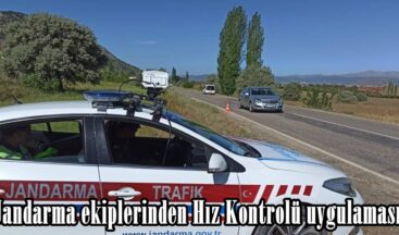 Jandarma ekiplerinden Hız Kontrolü uygulaması!