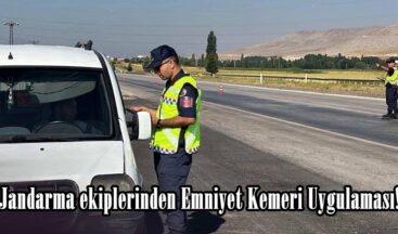 Jandarma ekiplerinden Emniyet Kemeri Uygulaması!