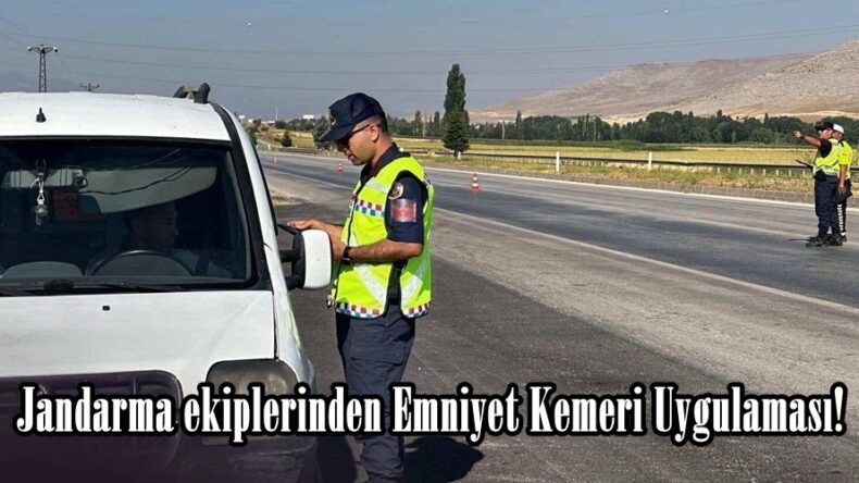 Jandarma ekiplerinden Emniyet Kemeri Uygulaması!