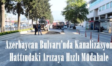 Azerbaycan Bulvarı’nda Kanalizasyon Hattındaki Arızaya Hızlı Müdahale.