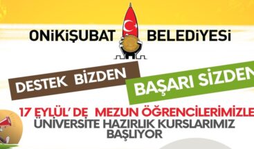 Üniversite yolunda destek Onikişubat Belediyesi’nden, başarı gençlerden.