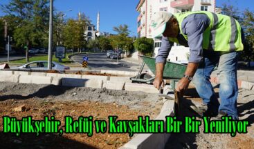 Büyükşehir, Refüj ve Kavşakları Bir Bir Yeniliyor.