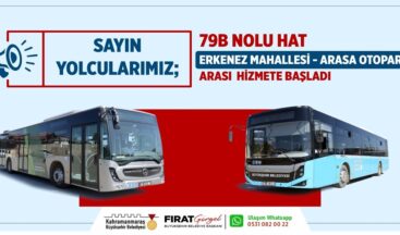 Erkenez’in Yeni Toplu Taşıma Hattı Hizmete Başladı.