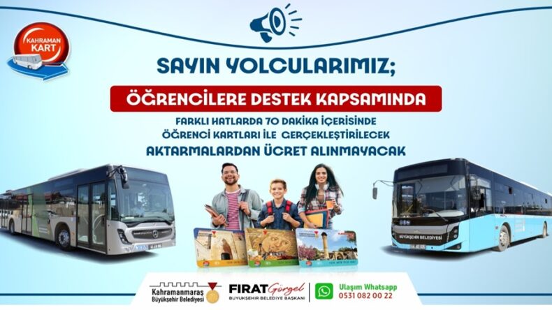 70 Dakika İçerisinde Aktarma Ücretsiz.